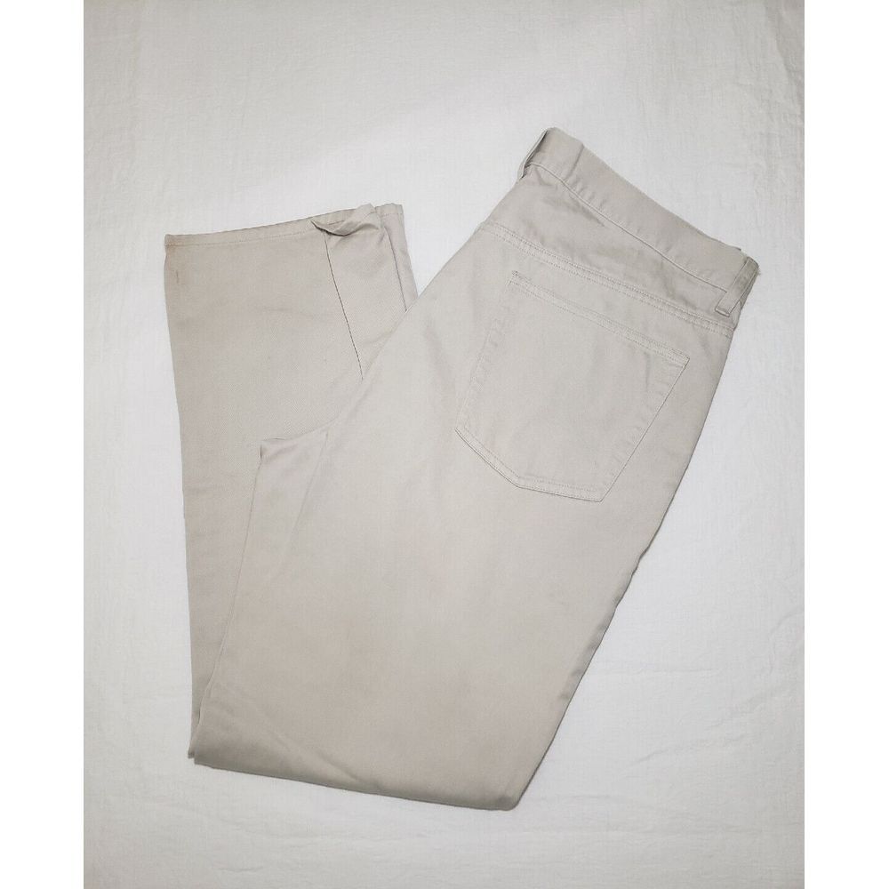 Brooks Brothers Khaki Pants Men 35x30 Beige Straight Leg Flat Front Casual Chino